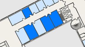 
							Planritning för Convendum Spårvagnshallarna, 4 privata rum, 67 m²