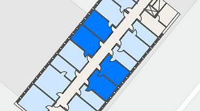 
							Planritning för Regus Almedal, 4 privata rum, 80 m²