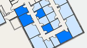 
							Planritning för Spaces Hyllie Vista, 5 privata rum, 62 m²
