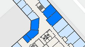 
							Planritning för FASTOFFICE Lunda, 5 privata rum, 130 m²