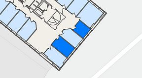 
							Planritning för FASTOFFICE Lidingö Torsvik, 2 privata rum, 17 m²