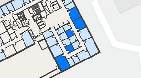 
							Planritning för Spaces Hyllie Vista, 5 privata rum, 79 m²