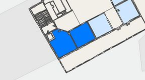 Planritning för iOffice Kungsgatan 37, 2 privata rum, 33 m²