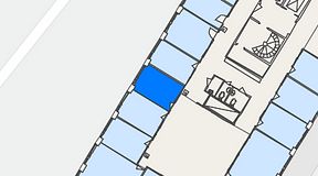 Planritning för FASTOFFICE Finlandsgatan 10, 1 privata rum, 12 m²