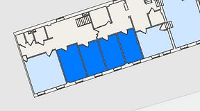 
							Planritning för Entreprenörsgatan Södra Larmgatan, 4 privata rum, 62 m²