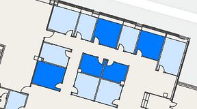 
							Planritning för Spaces Umami Park Sundbyberg, 5 privata rum, 71 m²