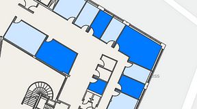 
							Planritning för Spaces Göteborg Gamlestan, 5 privata rum, 79 m²