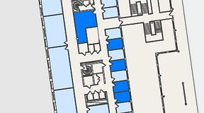 
							Planritning för Spaces Nordenskiöldsgatan, 5 privata rum, 64 m²