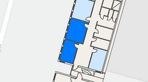 
							Planritning för FASTOFFICE Tellusvägen 43 Vallentuna, 2 privata rum, 32 m²