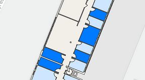 
							Planritning för C/O Tyresö, 5 privata rum, 60 m²