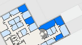 
							Planritning för Regus Kalmar, 5 privata rum, 65 m²