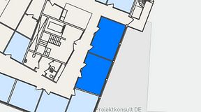 
							Planritning för Växthuset Lund, 2 privata rum, 48 m²