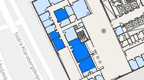 Planritning för United Spaces Waterfront Klarabergsviadukten, 5 privata rum, 102 m²