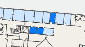 
							Planritning för Spaces Helsingborg Väla, 3 privata rum, 23 m²