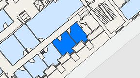 
							Planritning för Spaces Gamla Stan, 2 privata rum, 23 m²