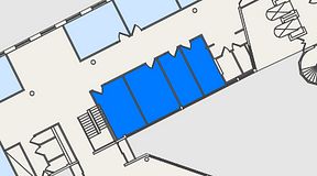 
							Planritning för Convendum Spårvagnshallarna, 4 privata rum, 63 m²
