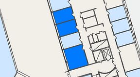 
							Planritning för Easy Office Spånga, 3 privata rum, 47 m²
