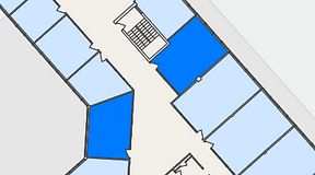 
							Planritning för FASTOFFICE Lunda, 2 privata rum, 40 m²