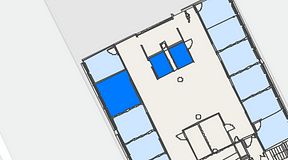 
							Planritning för Convendum Västra Järnvägsgatan 3, 3 privata rum, 25 m²