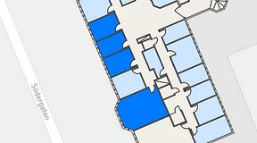 
							Planritning för Regus Helsingborg Södergatan, 4 privata rum, 67 m²