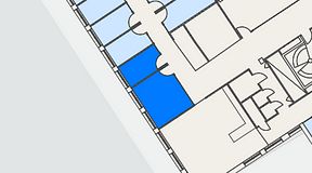 Planritning för C/O Torshamnsgatan 35, 2 privata rum, 37 m²