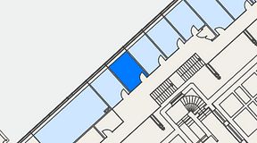 
							Planritning för United Spaces Uppsala, 1 privata rum, 11 m²