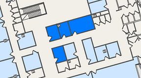 
							Planritning för United Spaces Östra Hamngatan, 4 privata rum, 42 m²