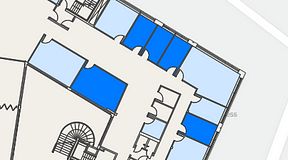 
							Planritning för Spaces Göteborg Gamlestan, 5 privata rum, 63 m²