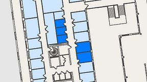 
							Planritning för Spaces Nordenskiöldsgatan, 5 privata rum, 33 m²