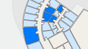 Planritning för Quick Office Bromma Blocks, 5 privata rum, 53 m²