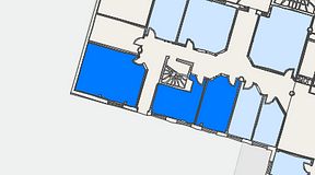 
							Planritning för Quick Office Danderyd, 3 privata rum, 49 m²