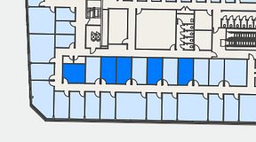
							Planritning för Regus Mariestad, 5 privata rum, 65 m²
