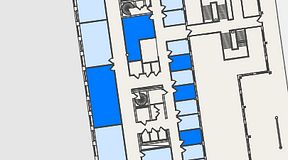 
							Planritning för Spaces Nordenskiöldsgatan, 5 privata rum, 102 m²