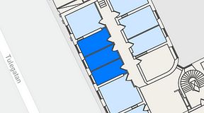 
							Planritning för Convendum Spårvagnshallarna, 3 privata rum, 35 m²