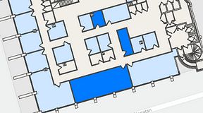 
							Planritning för United Spaces Östra Hamngatan, 3 privata rum, 80 m²