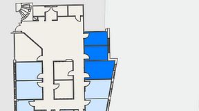 
							Planritning för Regus Täby, 3 privata rum, 28 m²
