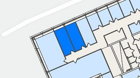 Planritning för Spaces Lindholmen, 2 privata rum, 30 m²