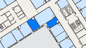 
							Planritning för Regus Kistagången 20b, 2 privata rum, 21 m²