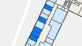 
							Planritning för Quick Office Älvsjö, 5 privata rum, 47 m²