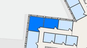 
							Planritning för United Spaces Elektrogatan 10, 2 privata rum, 45 m²