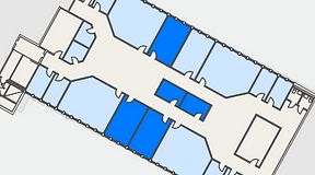 
							Planritning för Växthuset Stensjögatan, 5 privata rum, 76 m²