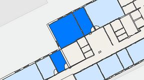 
							Planritning för iOffice Kungsgatan 64, 3 privata rum, 66 m²