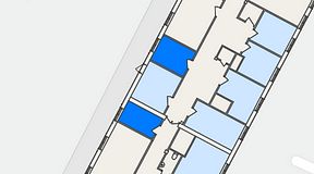 Planritning för SFL 7, 2 privata rum, 19 m²