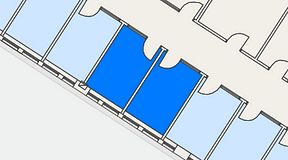 Planritning för Easy Office Skarpnäck, 2 privata rum, 16 m²