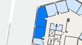 
							Planritning för Spaces Göteborg Gamlestan, 2 privata rum, 47 m²