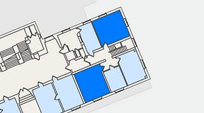 
							Planritning för High Court Malmö, 2 privata rum, 74 m²