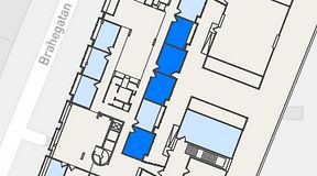 
							Planritning för Convendum Brahegatan, 4 privata rum, 72 m²