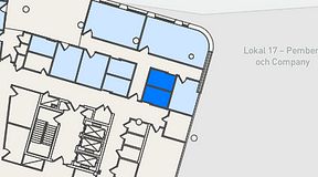 
							Planritning för United Spaces Nordenskiöldsgatan 24, 2 privata rum, 12 m²