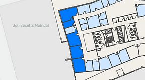 
							Planritning för Mindpark Mölndal, 5 privata rum, 126 m²