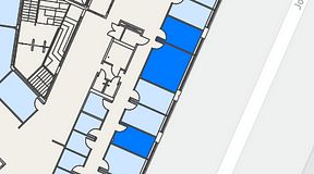 
							Planritning för Spaces Göteborg Gamlestan, 3 privata rum, 38 m²